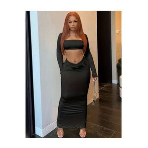 Chic Womens Two-Piece Bodycon Set
